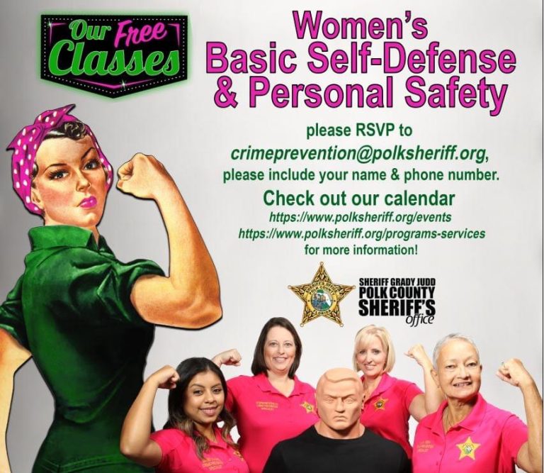 Free PCSO Personal Safety and Women’s Basic Self Defense Class Set For Nov. 6 In Winter Haven