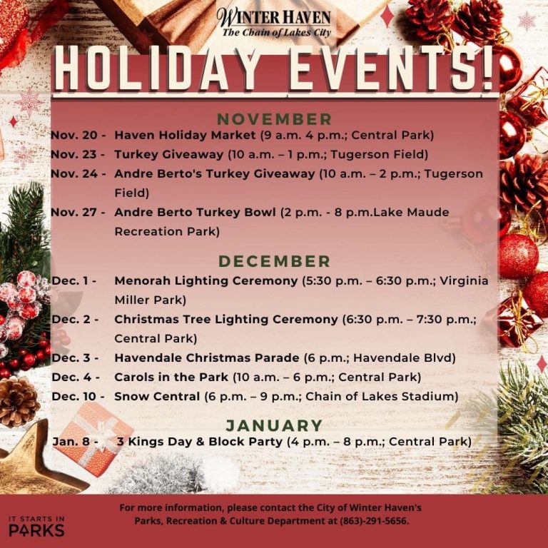 Soak In The Spirit Of The Season With Winter Haven’s Festive Holiday Events