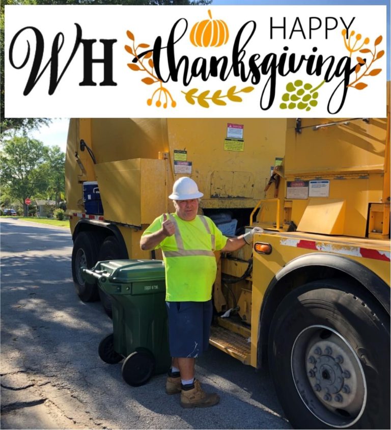City Of Winter Haven Thanksgiving Week Household Garbage And Recycling Schedule