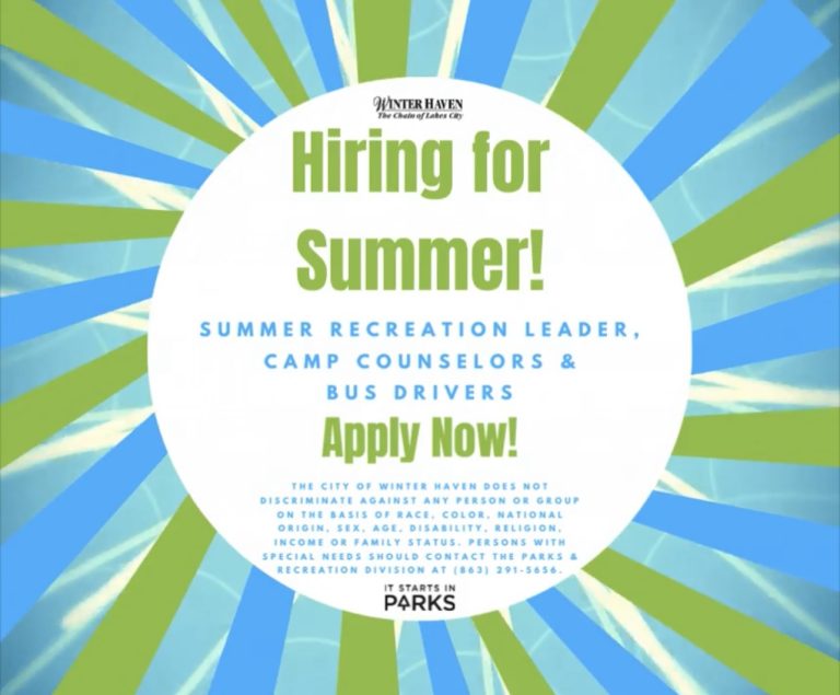 City Of Winter Haven Is Hiring For Summer