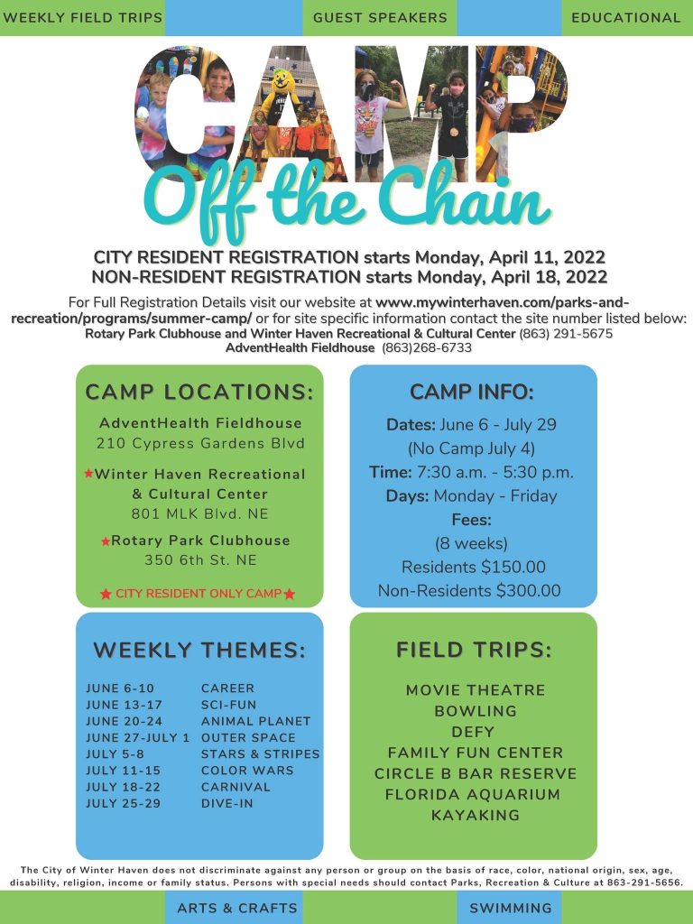Camp Off The Chain Registration Opens Soon