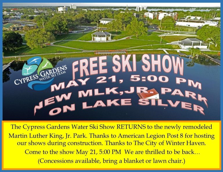 Cypress Gardens Water Ski Show RETURNS To Newly Remodeled Martin Luther King, Jr. Park