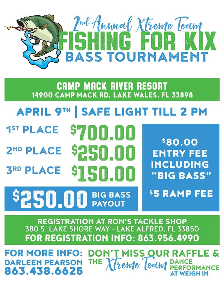 2nd Annual Xtreme Team Fishing For Kix Bass Tournament