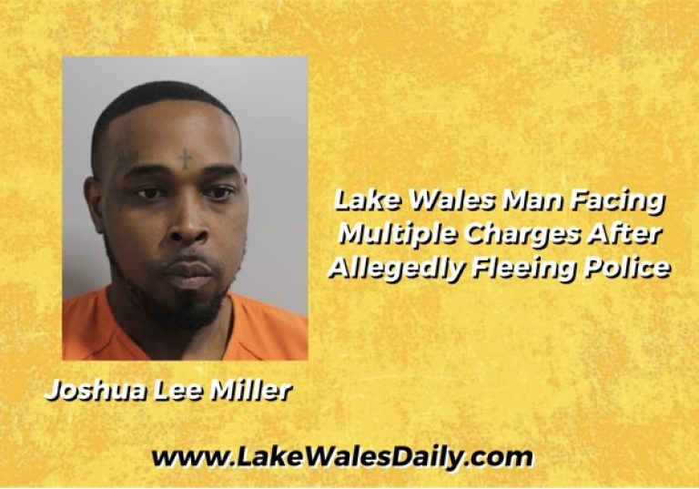 Lake Wales Man Facing Fleeing To Elude, Drug Possession With Intent To Sell, Driving Without A License And Other Charges After Police Chase