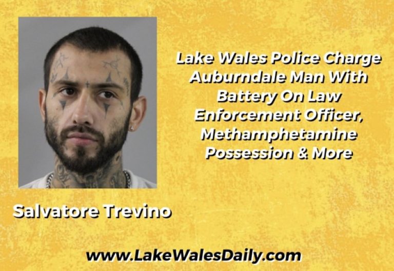 Lake Wales Police Charge Auburndale Man With Battery On Law Enforcement Officer & More