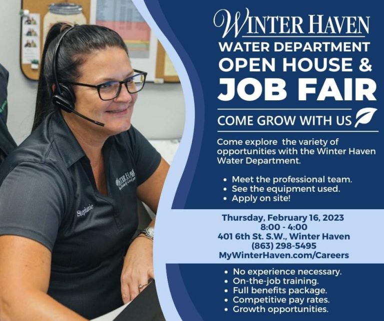 Winter Haven Water Department Hosting Job Fair February 16
