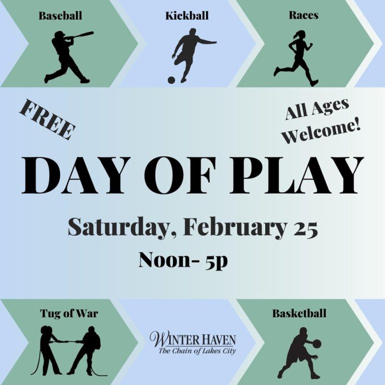 Winter Haven Recreational & Cultural Center Hosting Day Of Play February 25