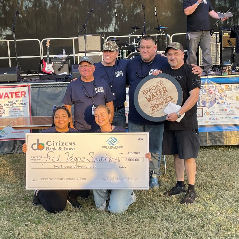 Fred Vegas Smokers Win Grand Champ at Smoke on the Water