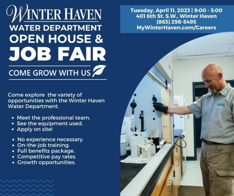 Winter Haven Water Department Hosting Job Fair April 11