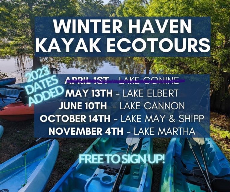 Sign Up For The Upcoming FREE Winter Haven Kayak Ecotours