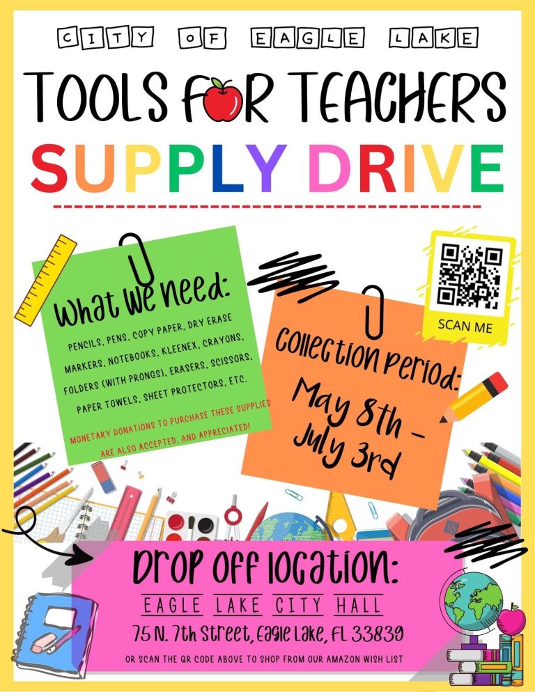 Tools For Teachers Supply Drive Collecting Supplies Through July 3