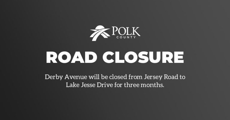 East-End of Derby Avenue in Auburndale Closing for Three Months