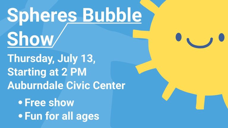 Spheres Bubble Show  July 13 At The Auburndale Civic Center