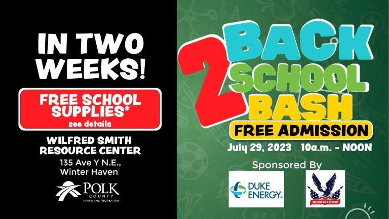 Polk County Parks & Recreation’s Back 2 School Bash At Wilfred Smith Resource Center In Winter Haven July 29