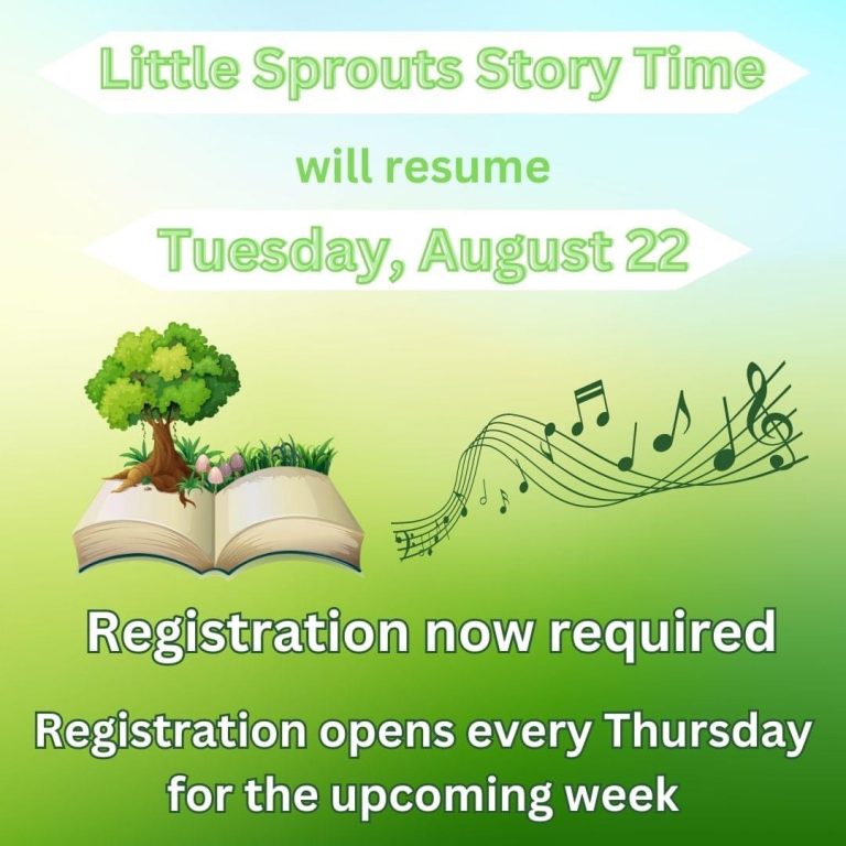 Winter Haven Public Library‘s Little Sprouts Story Time Resuming August 22