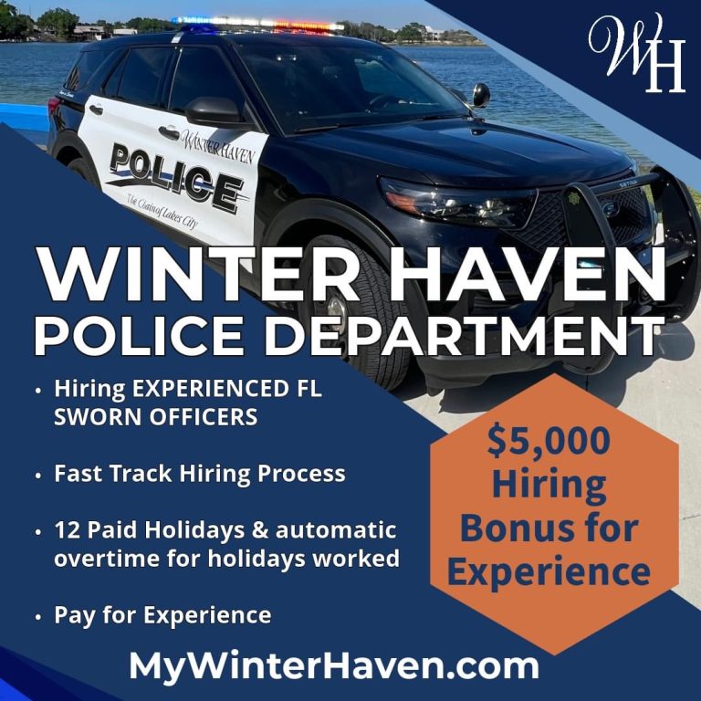 Winter Haven Police Department Hiring Experienced FL Sworn Officers
