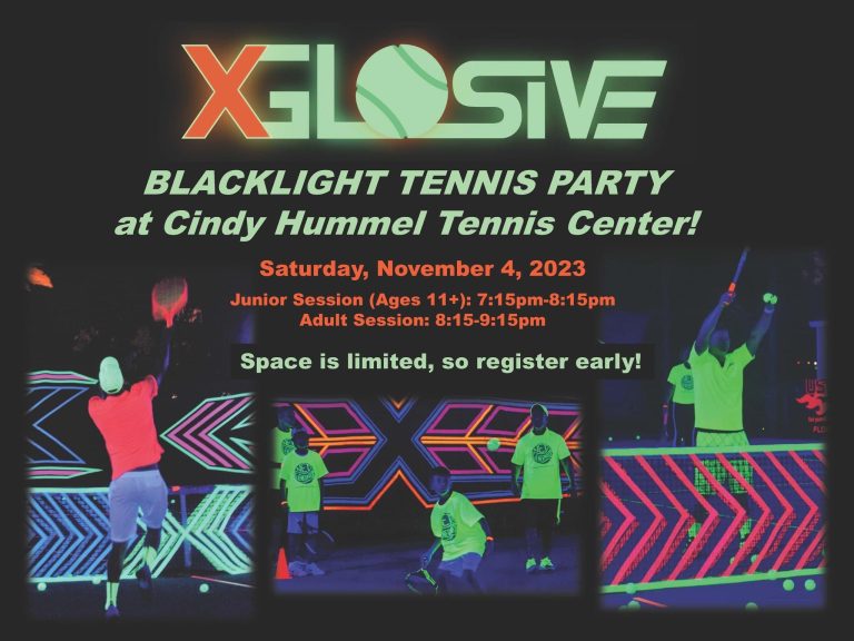 Cindy Hummel Tennis Center Hosting Annual XGLOsive Blacklight Tennis Party November 4th