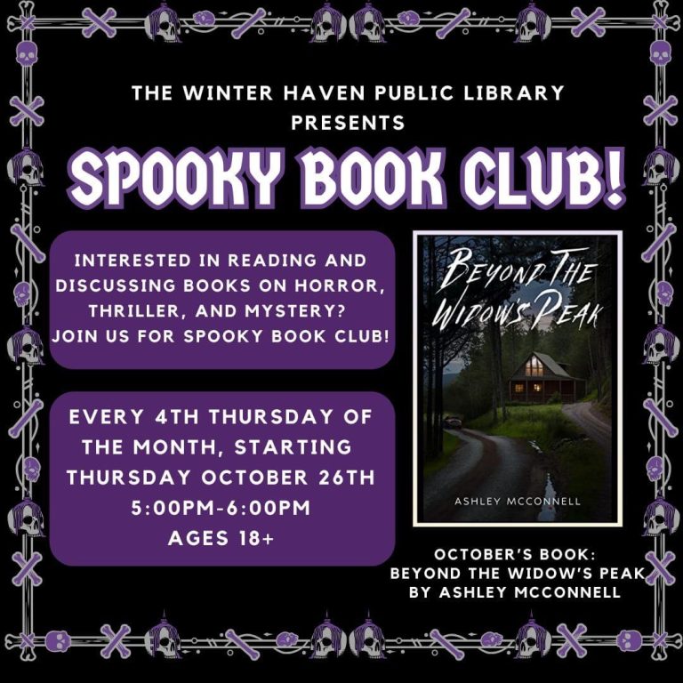 Winter Haven Library Presents Spooky Book Club Starting in October