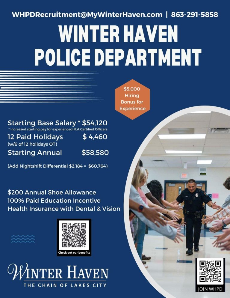 Winter Haven Police Department Hosting Job Fair October 14