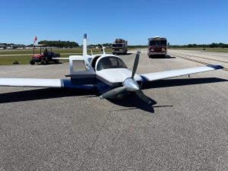 Airplane Lands At Winter Haven Airport Without Landing Gear